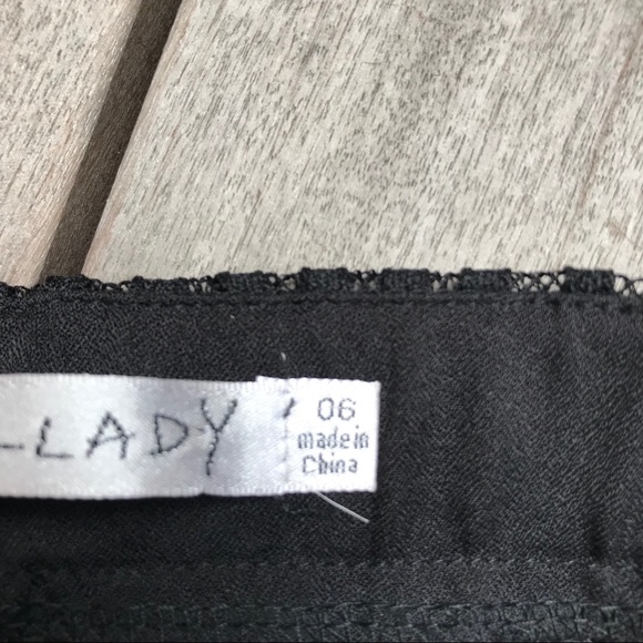 E-Lady | Black Lace Knee Length Skirt - Picture 6 of 6